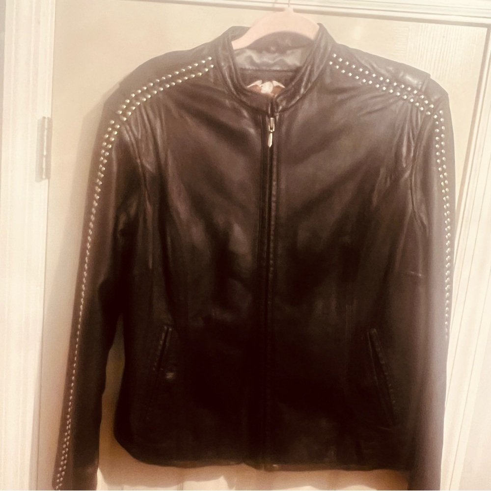Harley Davidson Women’s Black Leather Riding Jacket - Picture 12 of 12